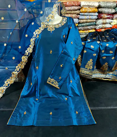katan silk dress design Sequins Embroidered Katan Silk Dress with Embroidered Organza Dupatta   Best Price Online in Pakistan